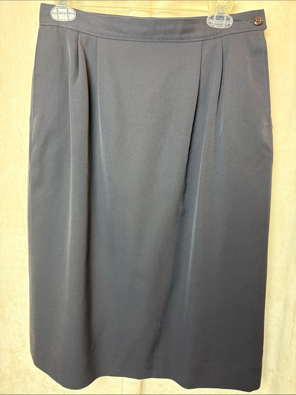 Vintage PENDLETON Elegant gray pure virgin wool Pencil Skirt size 12 USA